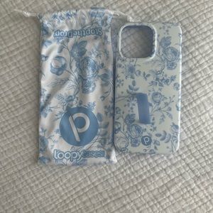 Loopy Original - iPhone 15 Pro Max (6.7" Screen) -Blue Toile | Matte Edition